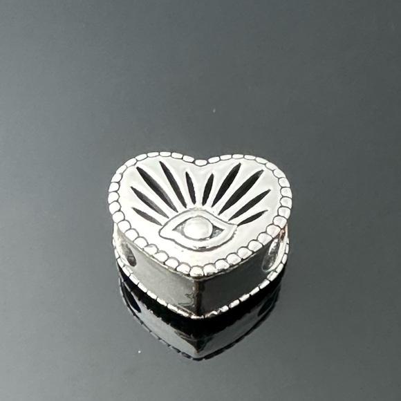 Pandora Evil Eye Lucky Protection Silver 925 Ale Bracelet Charm #169 - Picture 1 of 5